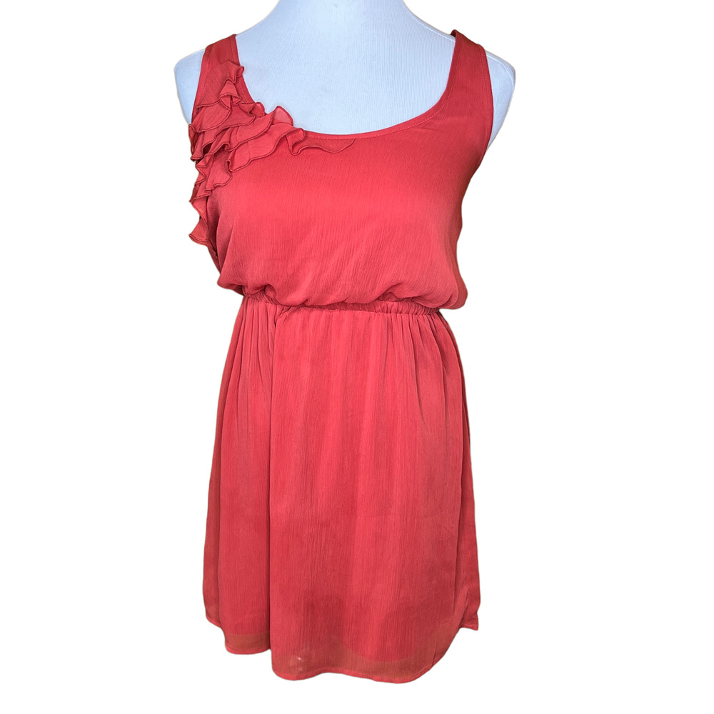 Xhilaration Ruffle Sleeveless Scoop Neck Dress S - Picture 1 of 7
